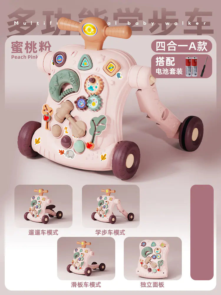 Multifunctional Baby Walker with Anti-Tip Design