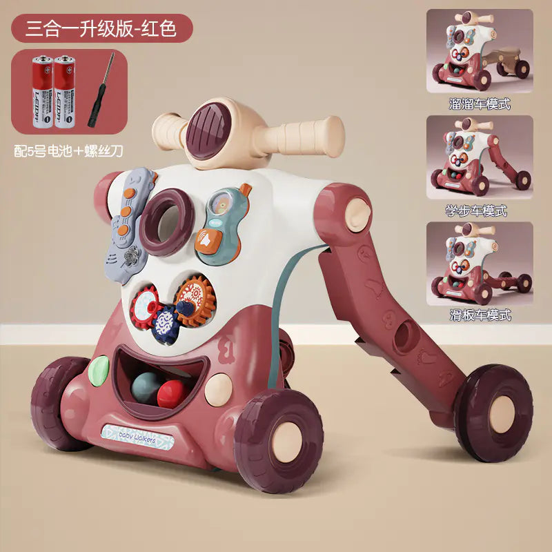 Multifunctional Baby Walker with Anti-Tip Design