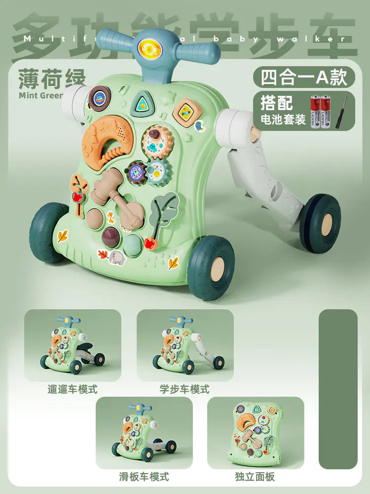 Multifunctional Baby Walker with Anti-Tip Design