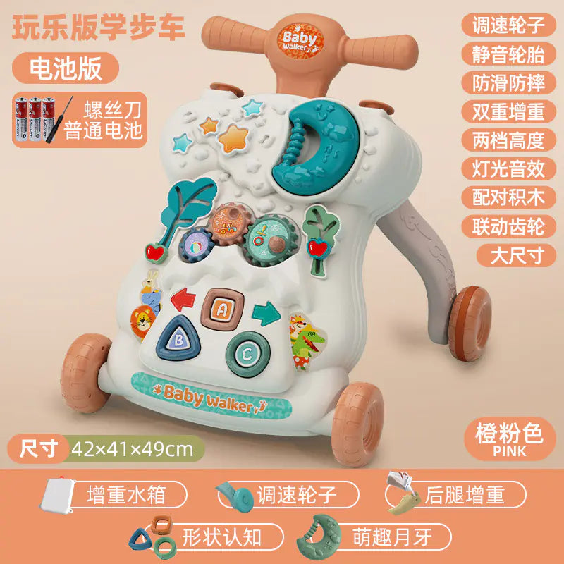 Multifunctional Baby Walker with Anti-Tip Design
