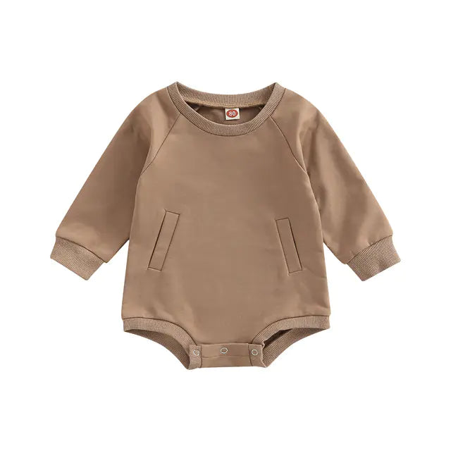 Autumn Solid Color Baby Clothes in Three Options