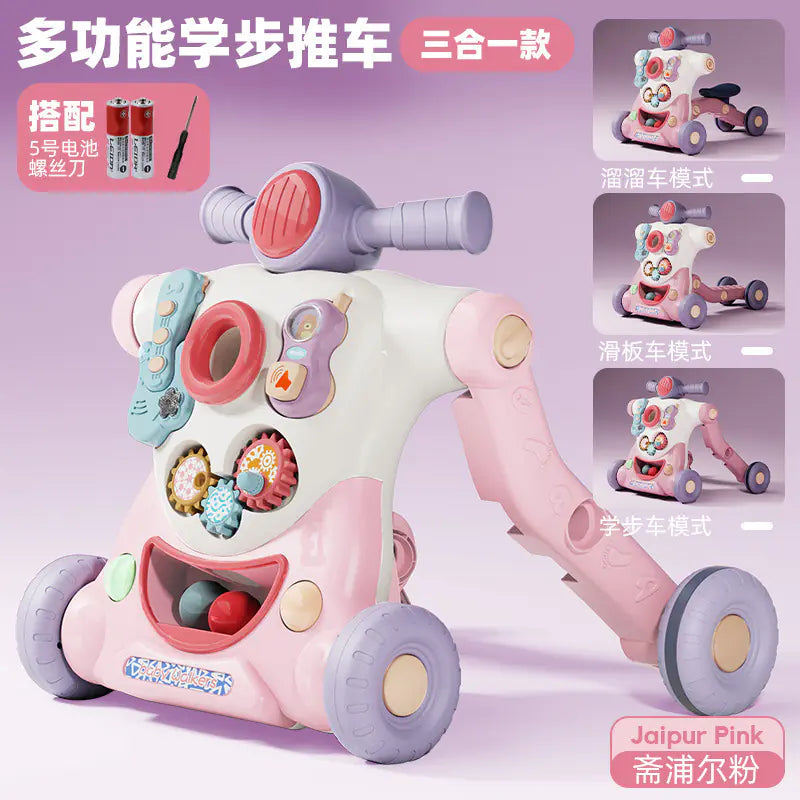 Multifunctional Baby Walker with Anti-Tip Design