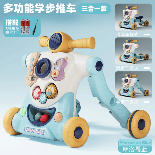 Multifunctional Baby Walker with Anti-Tip Design